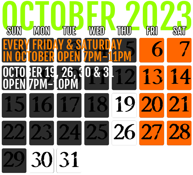Dates & Hours of Operation - Click for Details!