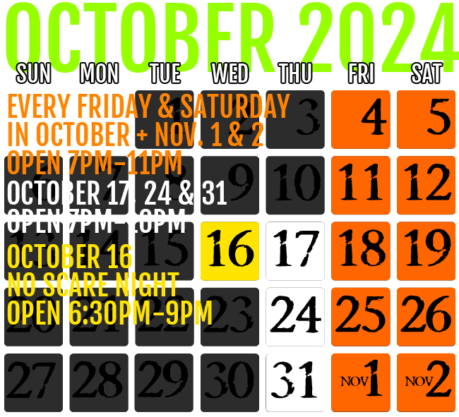 Dates & Hours of Operation - Click for Details!